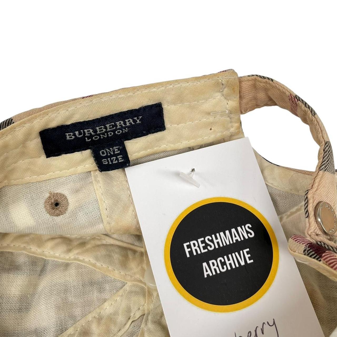 Vintage Burberry London Beige Nova Check Baseball Cap