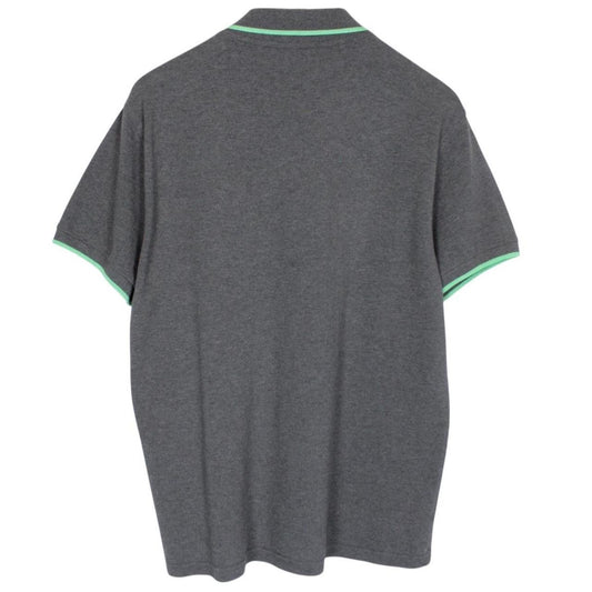 Kenzo Paris Dark Grey Tiger Short Sleeve Cotton Polo Shirt