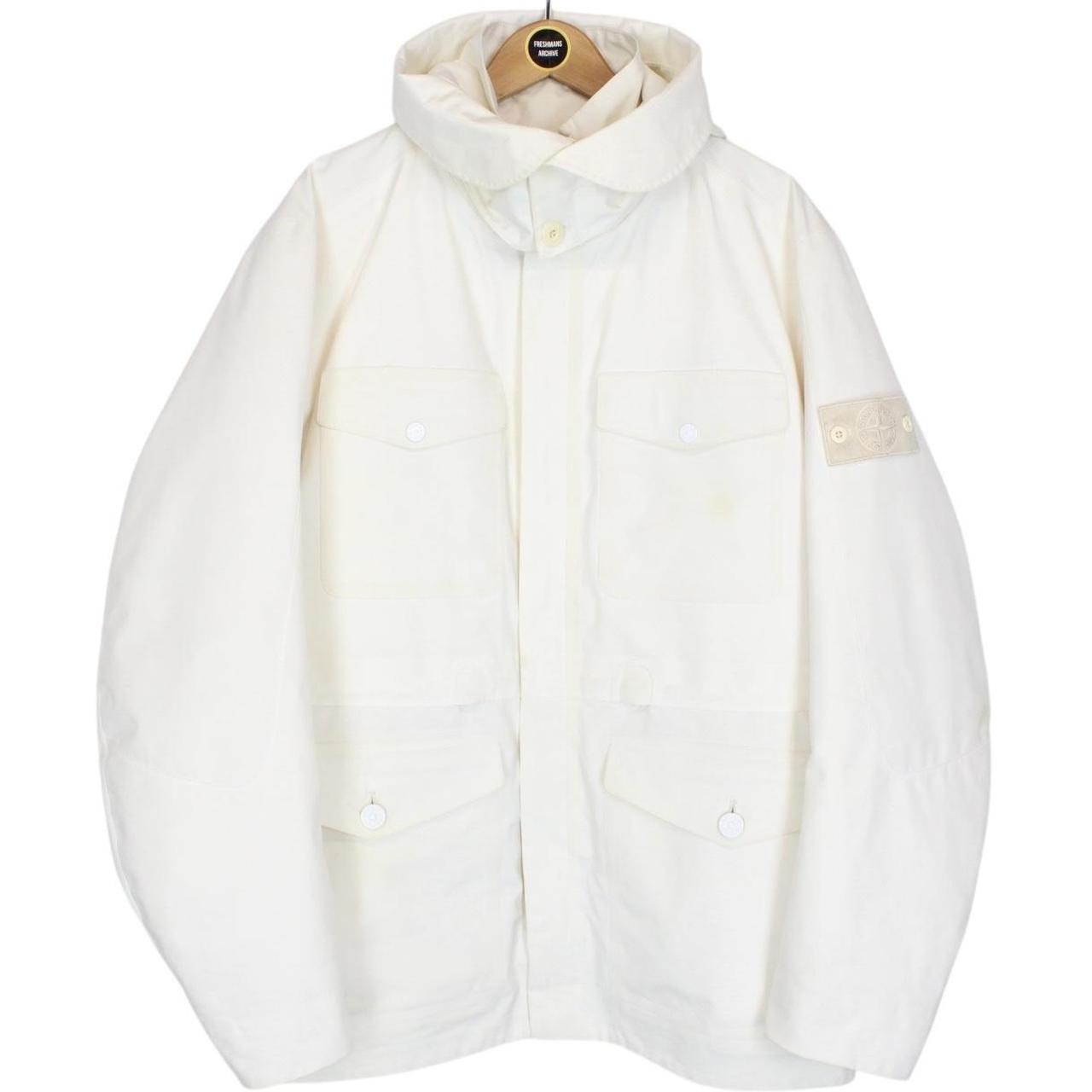 Stone Island Ghost AW 2017 White Tank Shield Waterproof Down Lined Jacket