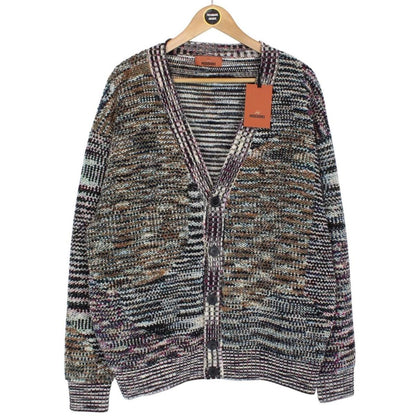Missoni Multicoloured Button Up Bouclé Wool Knit Cardigan Jumper