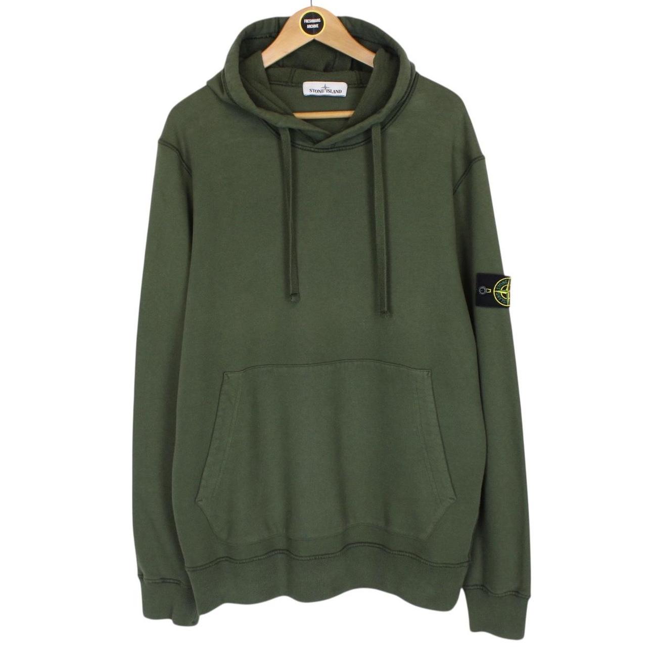 Stone Island AW 2020 Green Cotton Hoodie Jumper