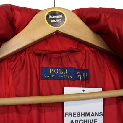 Polo Ralph Lauren Red Nylon Full Zip Down Puffer Jacket