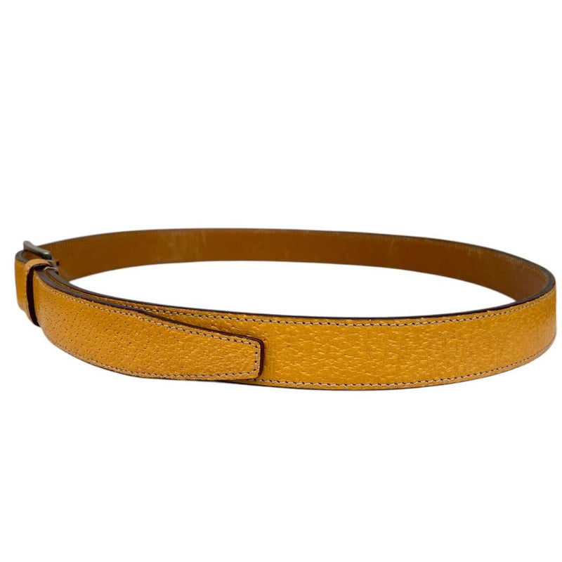 Prada Mustard Yellow Thin Leather Belt