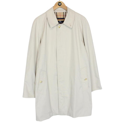 Vintage 90s Burberry Beige Single Breasted Trench Coat
