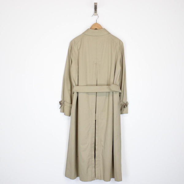 Vintage 90s Burberry Beige Single Breasted Belted Trench Coat