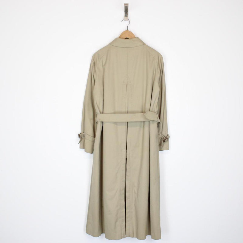 Vintage 90s Burberry Beige Single Breasted Belted Trench Coat