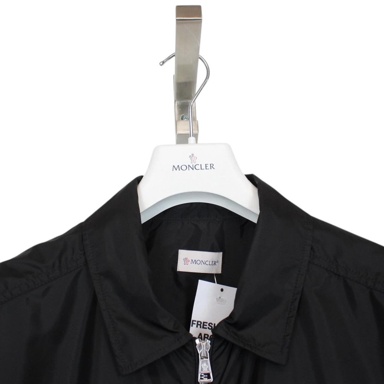 Moncler Camicia Black Full Zip 3 Pocket Nylon Overshirt Jacket