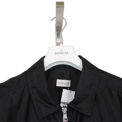 Moncler Camicia Black Full Zip 3 Pocket Nylon Overshirt Jacket