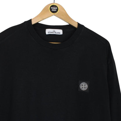 Stone Island SS 2022 Black Long Sleeve Compass T-Shirt