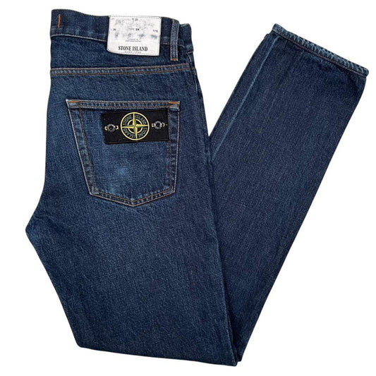 Stone Island AW 2017 Navy Blue Skinny Fit Denim Jeans
