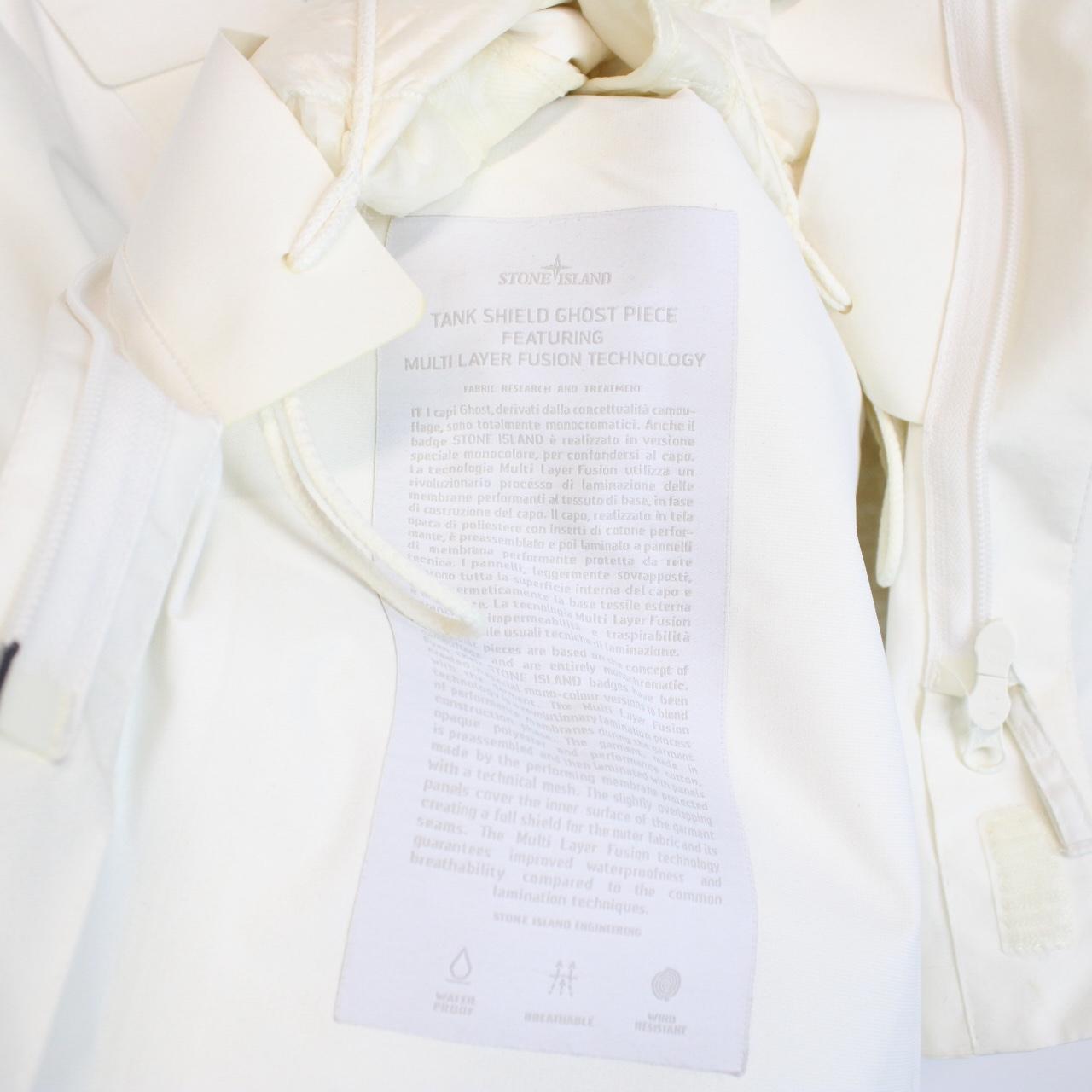 Stone Island Ghost AW 2017 White Tank Shield Waterproof Down Lined Jacket
