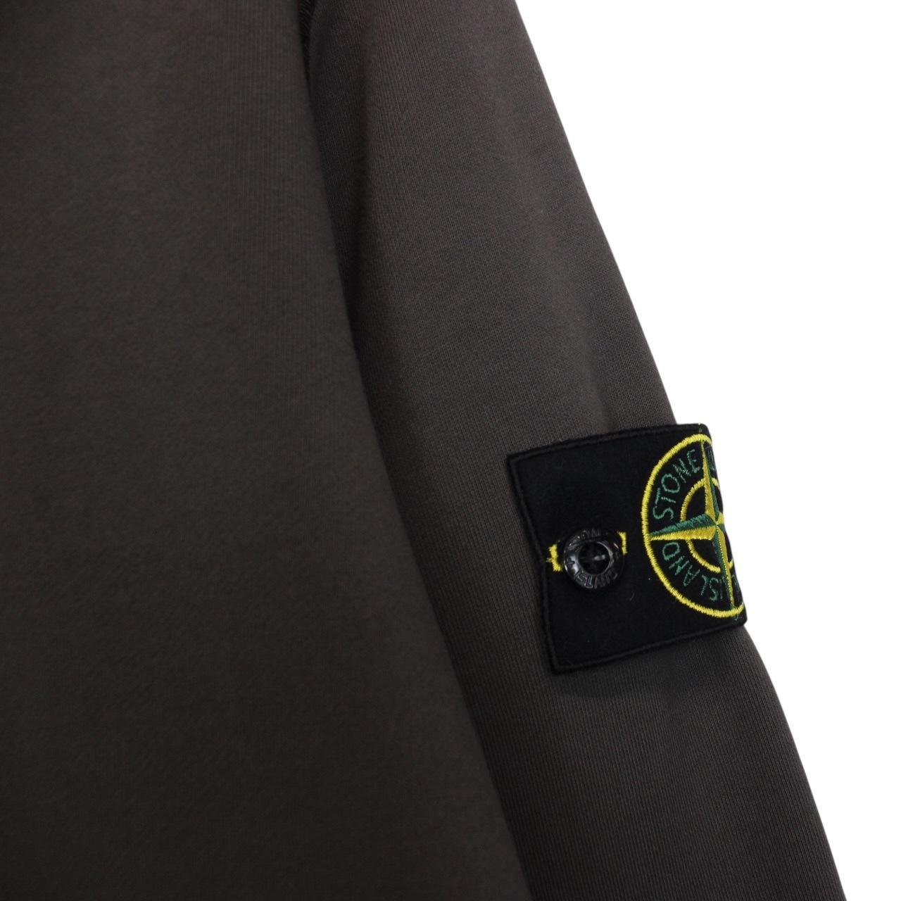 Stone Island Grey Cotton Crew Neck Sweatshirt Jumper