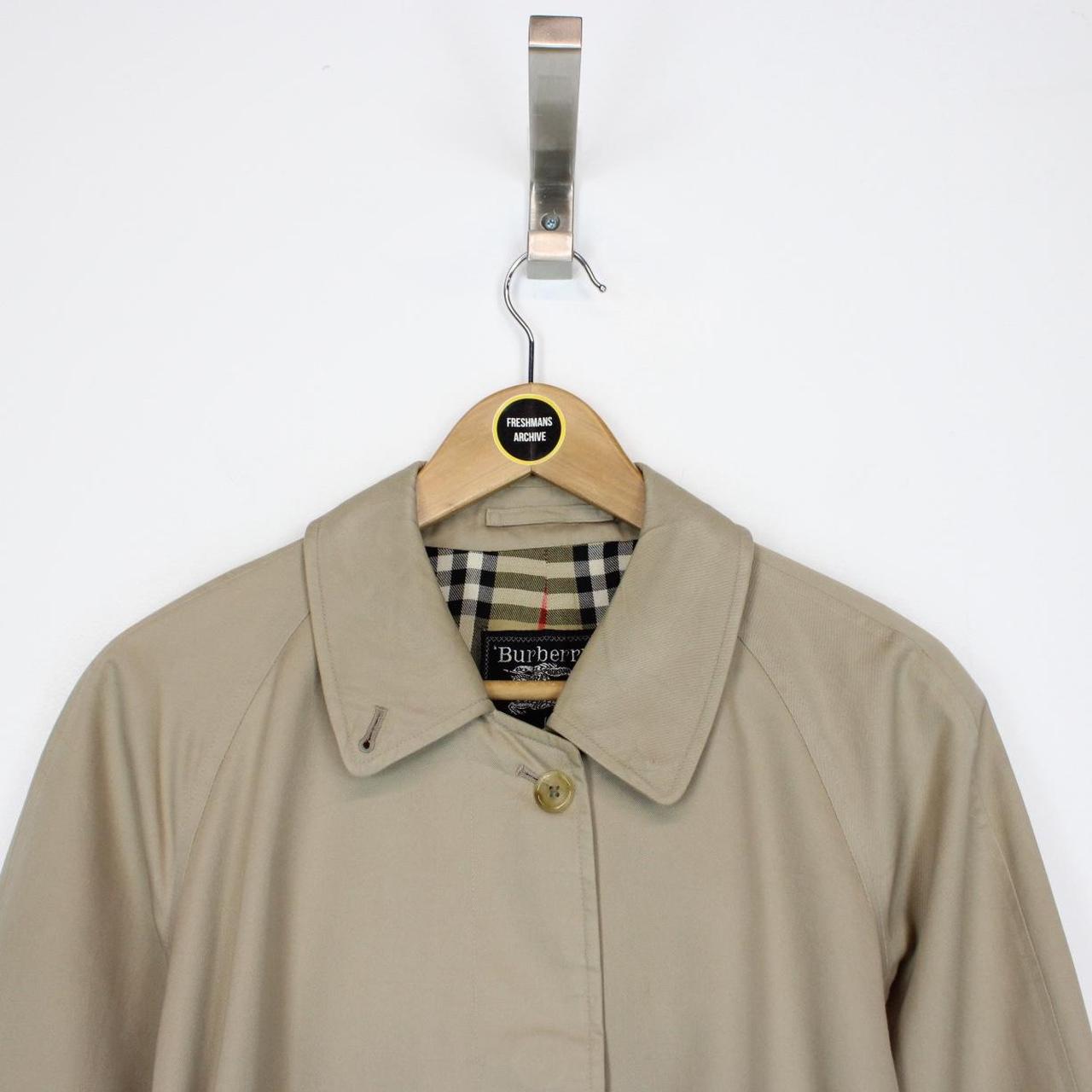 Vintage 90s Burberry Beige Single Breasted Belted Trench Coat