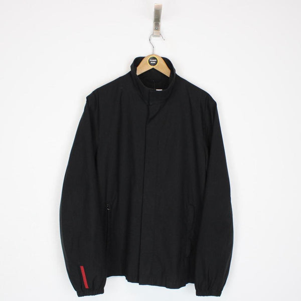 Vintage Prada Sport Black Waterproof Gore-Tex Full Zip Jacket