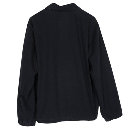 Vintage Burberry London Navy Blue and Tan Brown Nova Check Reversible Harrington