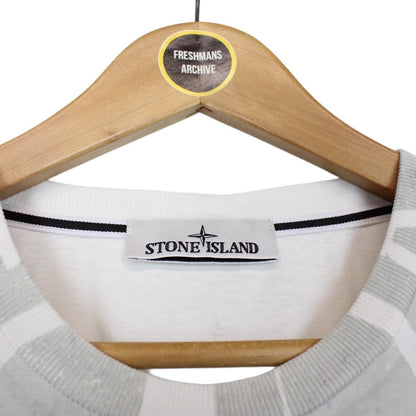 Stone Island AW 2022 White Short Sleeve Cotton Logo Print T-Shirt