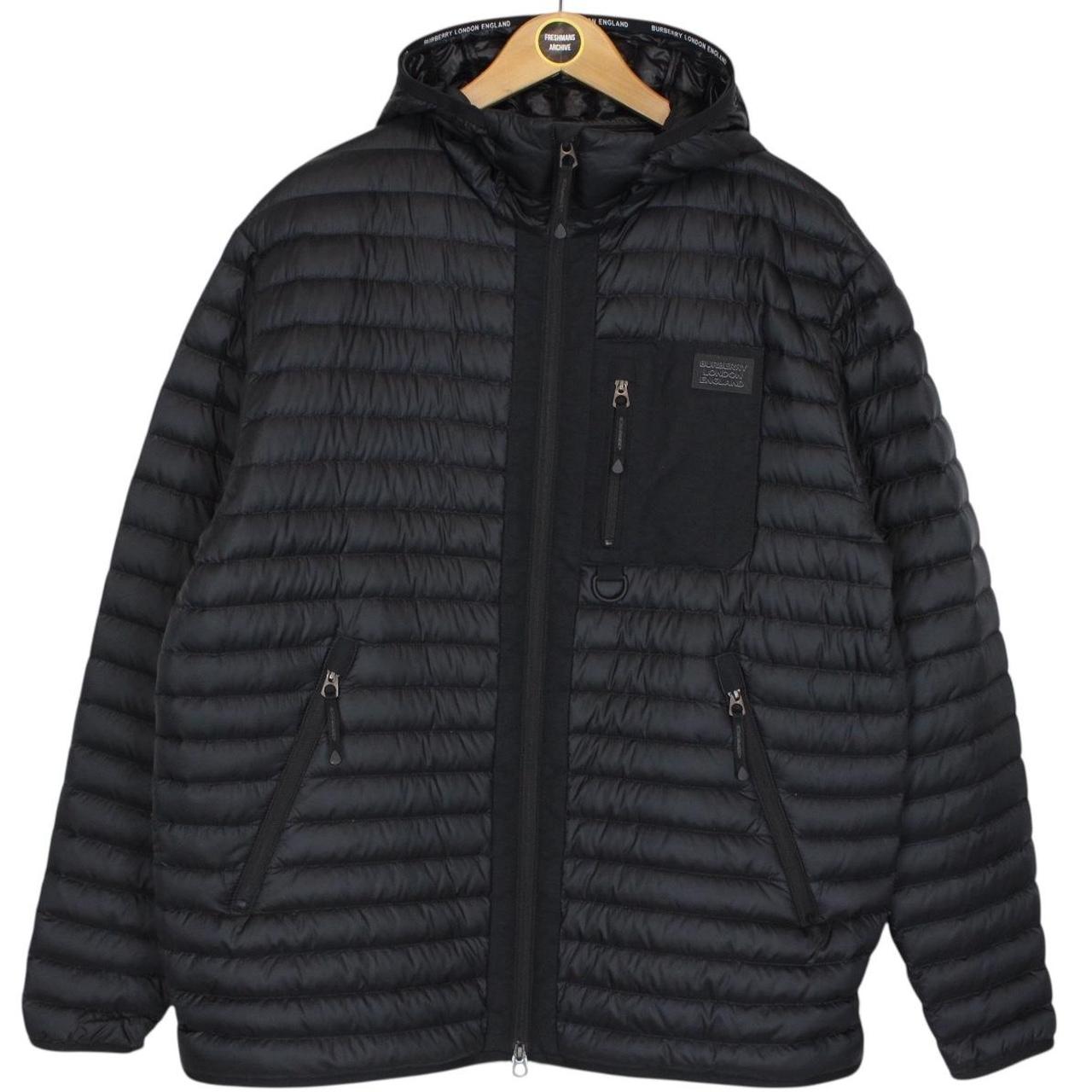 Burberry Black Lenham Logo Appliqué Packable Lightweight Down Jacket