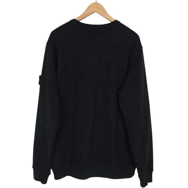Stone Island Black Cotton Sweatshirt Jumper