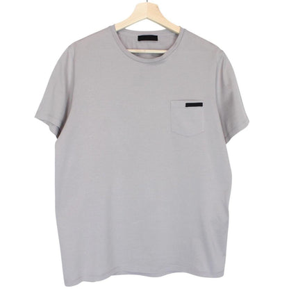 Prada Grey Pocket Cotton Short Sleeve T-Shirt