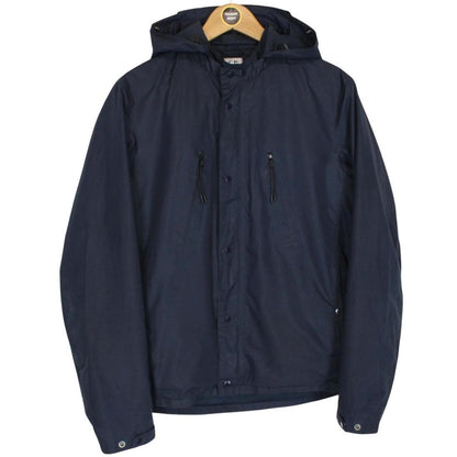 CP Company Micro-M Navy Blue Full Zip Nylon Goggle Jacket