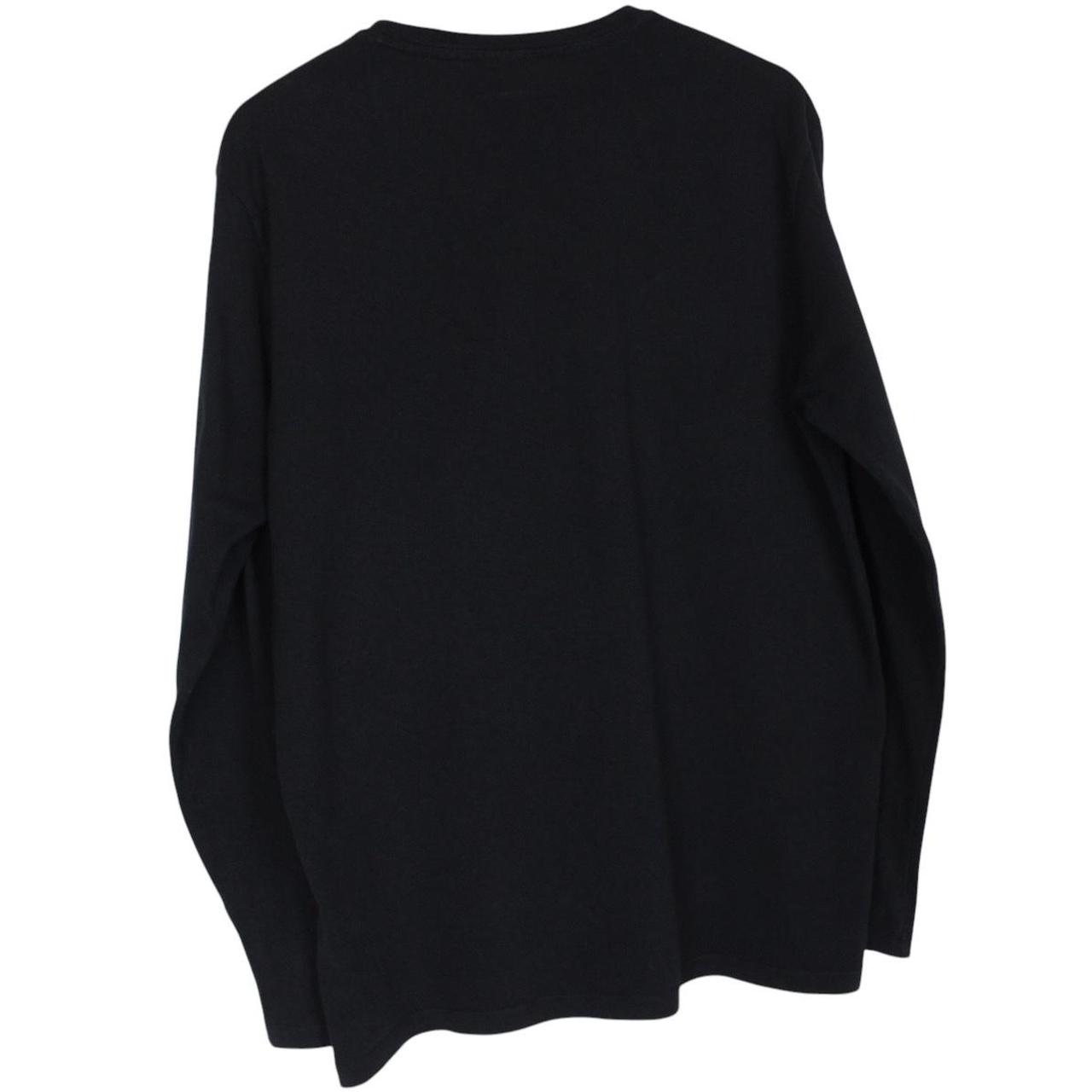 Hugo Boss black pocket t-shirt with logo patch, long sleeve, cotton material.