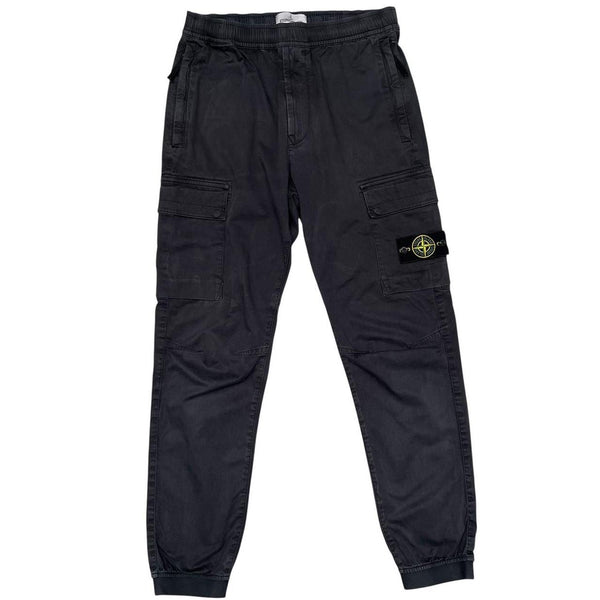 Stone Island AW 2022 Black RE-T Fit Cargo Trousers