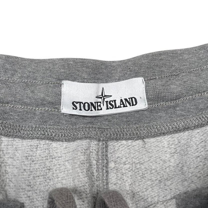 Stone Island AW 2016 Grey Compass Logo Cotton Jogger Shorts