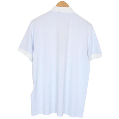 Stone Island Light Blue Organic Cotton Short Sleeve Compass Polo Shirt