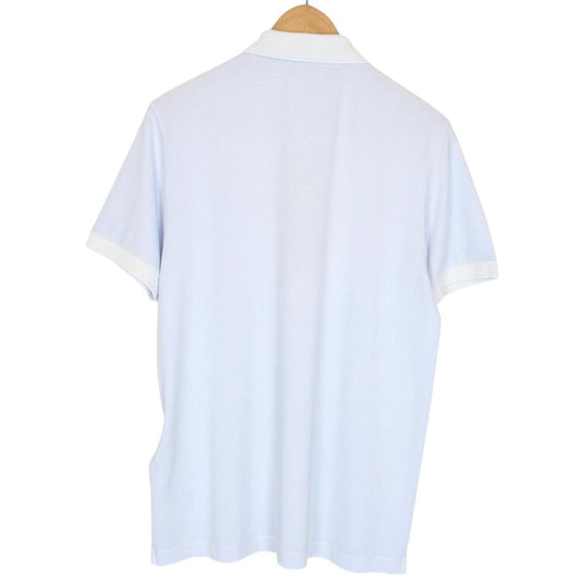 Stone Island Light Blue Organic Cotton Short Sleeve Compass Polo Shirt