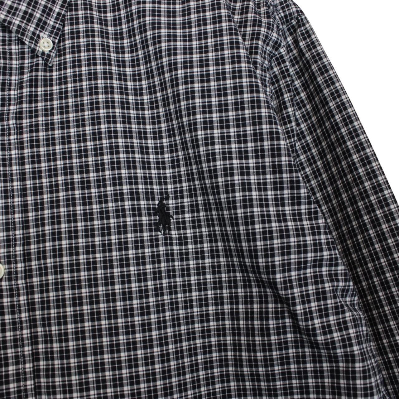 Polo Ralph Lauren Black and White Checked Long Sleeve Cotton Shirt