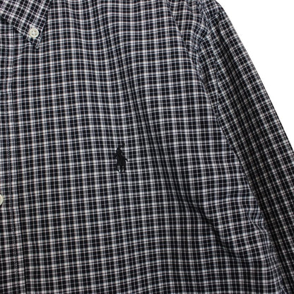 Polo Ralph Lauren Black and White Checked Long Sleeve Cotton Shirt
