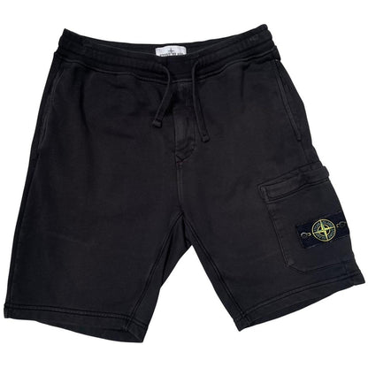 Stone Island SS 2024 Black Cotton Jogger Shorts