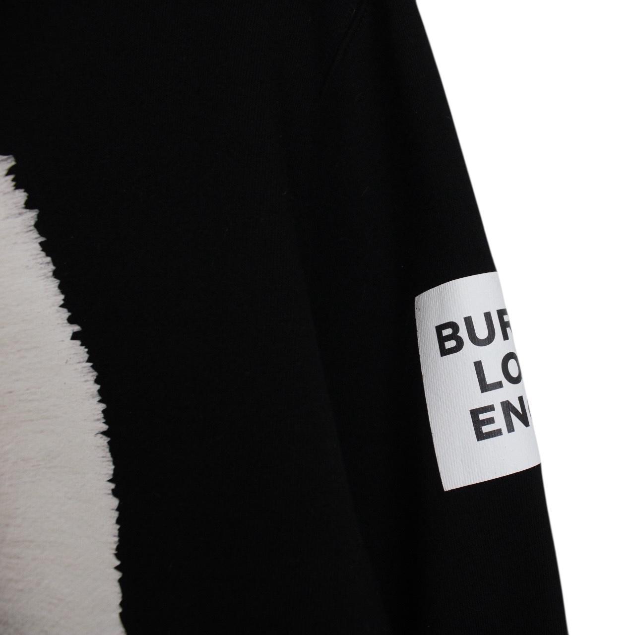 Burberry Black Gorilla Logo Print Cotton Hoodie Jumper