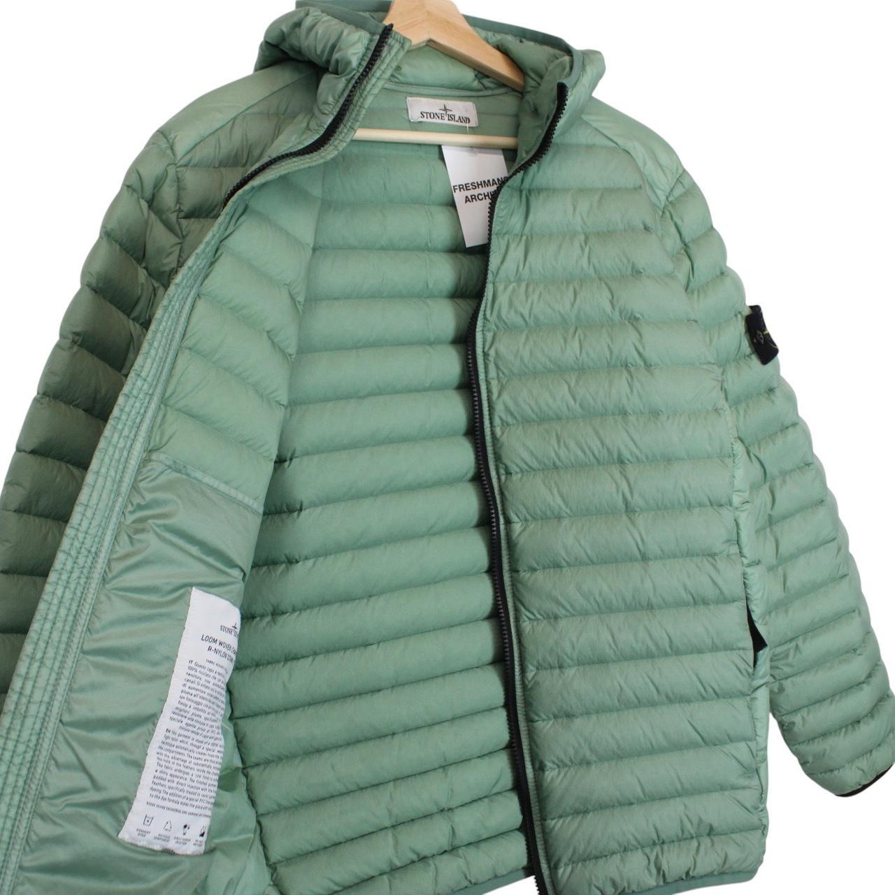 Stone Island AW 2022 Loom Woven Chambers R-Nylon Green Down Jacket