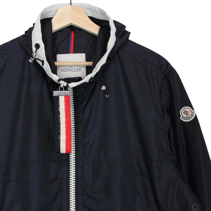 Moncler Alshat Navy Blue Full Zip Nylon Windbreaker Jacket