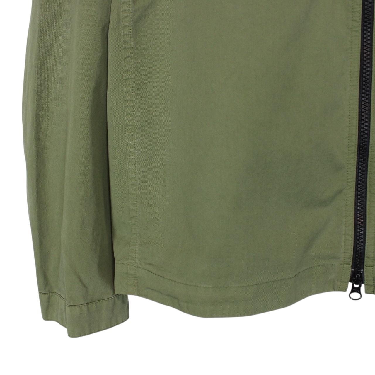 CP Company Green Full Zip Cotton Lens Hooded Overshirt Jacket