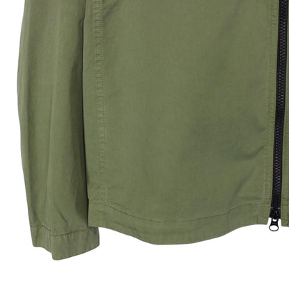 CP Company Green Full Zip Cotton Lens Hooded Overshirt Jacket