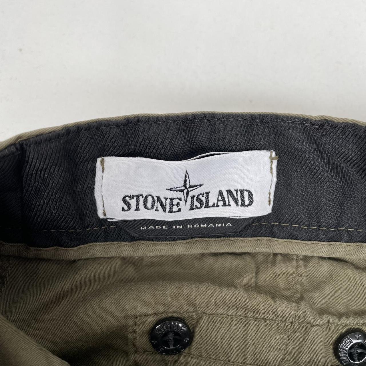 Stone Island SS 2021 Khaki Green Slim Fit Cargo Trousers