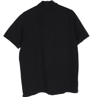 Stone Island AW 2022 Black Short Sleeve Compass Cotton Polo Shirt
