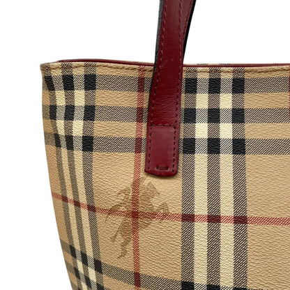 Burberry London Tan Brown Nova Check Coated Canvas Tote Bag