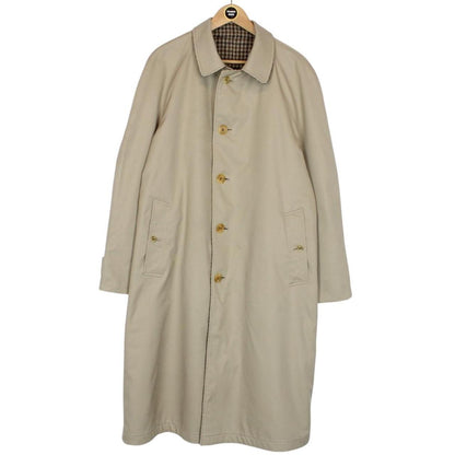 Vintage 90s Burberry Tan and Brown Cotton and Wool Reversible Trench Coat