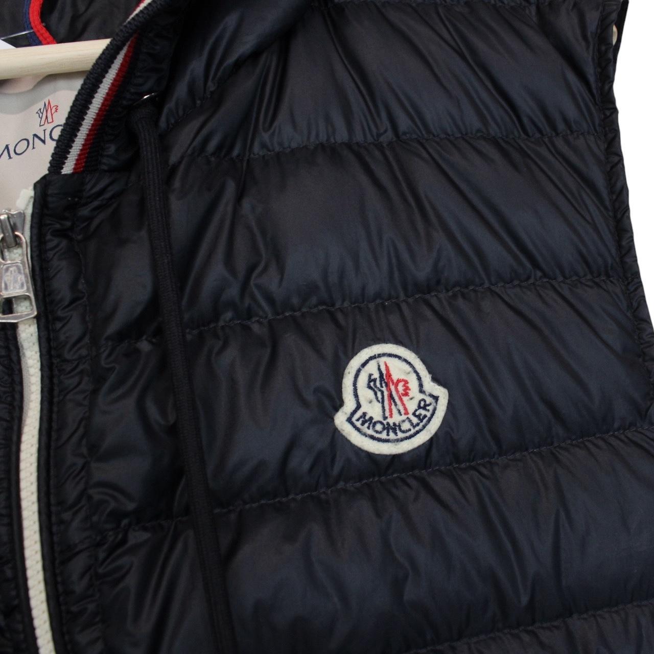 Moncler Navy Blue Cyriaque Nylon Hooded Down Gilet / Bodywarmer