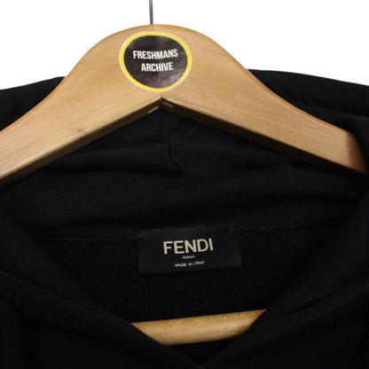 Fendi Black and Brown FF Zucca Monogram Cotton Hoodie Jumper