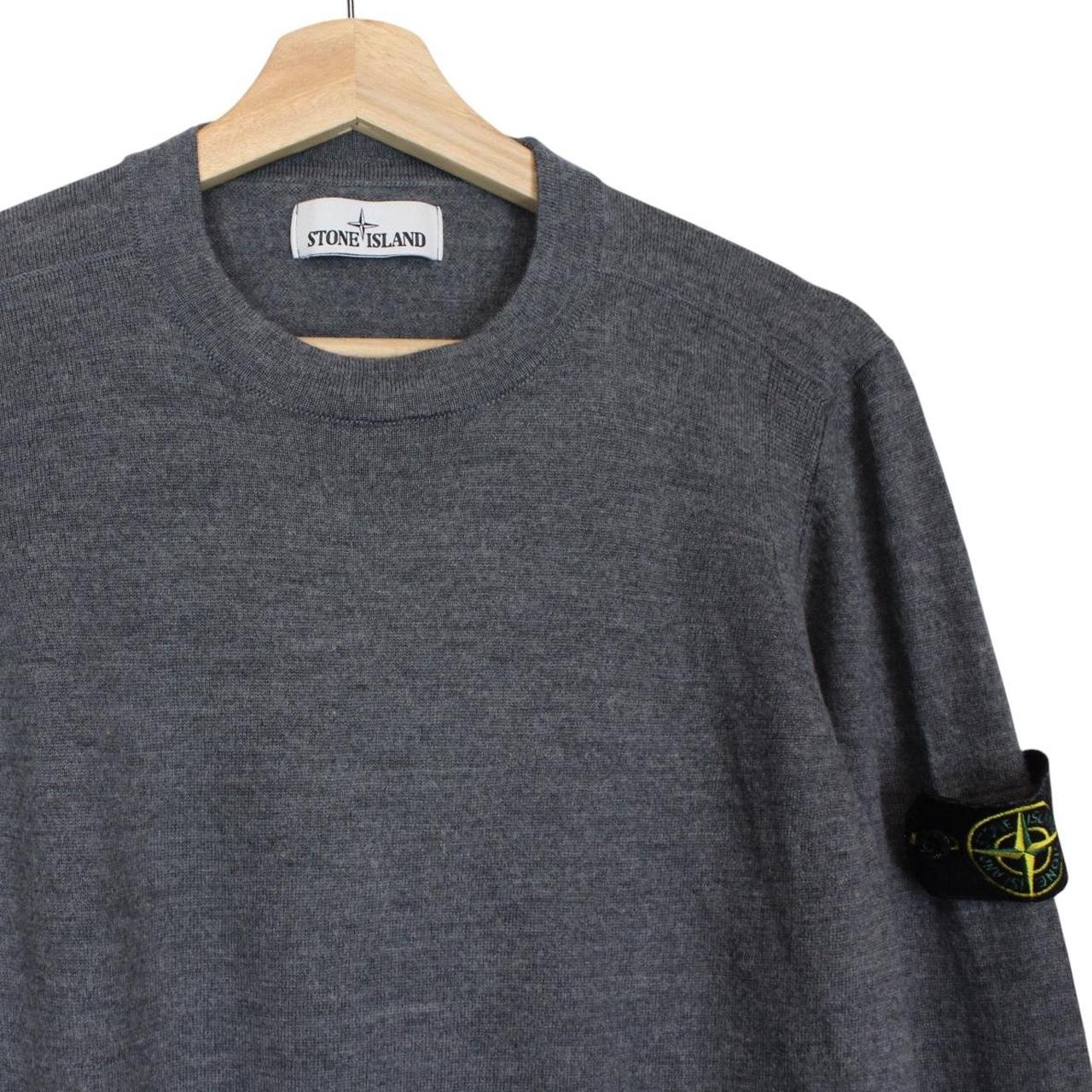 Stone Island AW 2021 Grey Wool Knit Jumper
