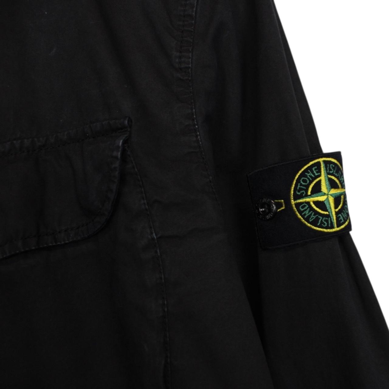 Stone Island AW 2022 Black Full Zip Cotton Overshirt Jacket