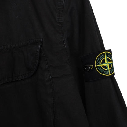 Stone Island AW 2022 Black Full Zip Cotton Overshirt Jacket