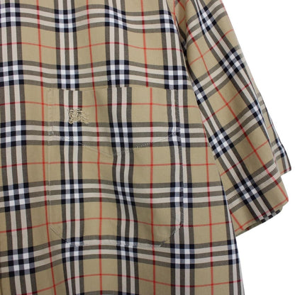Vintage Burberry London Beige Nova Check Short Sleeve Cotton Shirt