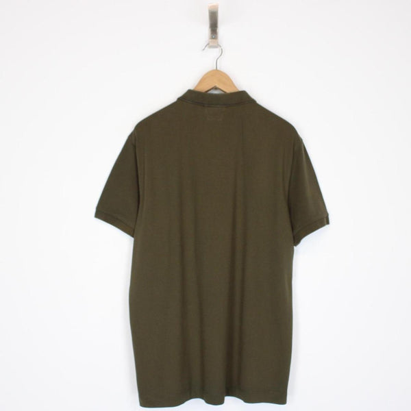 CP Company Khaki Green Short Sleeve Tacting Polo Shirt