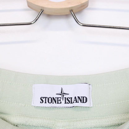 Stone Island SS 2021 Pale Green Cotton Jogger Shorts