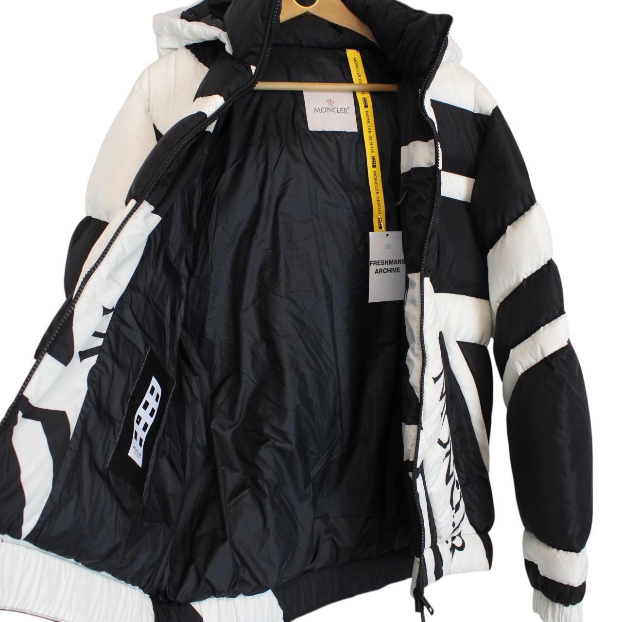 Moncler 5 Craig Green Plungery White and Black Full Zip Down Jacket